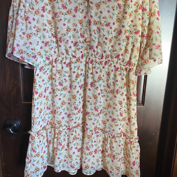 {Lost&Wander} floral cottage mini dress - Picture 3 of 15